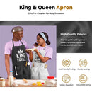 2pcs Apron Set - Wedding Engagement Gifts for Couples, Funny Kitchen Gifts for Couples, Husband, Wife, Boyfriend, Girlfriend, Him Her, Bridal Shower Gifts, Unique Valentine's Day gifts ideas-3