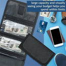 Money Organizer for Cash with 6 Zippered Pocket Multipack Money Pouch, Cash Bill Organizer, Money Bag Small Travel Money Holder for Budgeting, Receipt and Tips-2