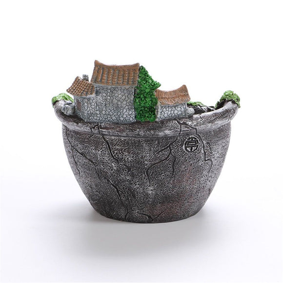 Fairy Garden Planter Plants Pot Tiny Creative Flowers Succulent Plants Fairy House Pot Holders Hanging Garden Design with Sweet House (Sliver)