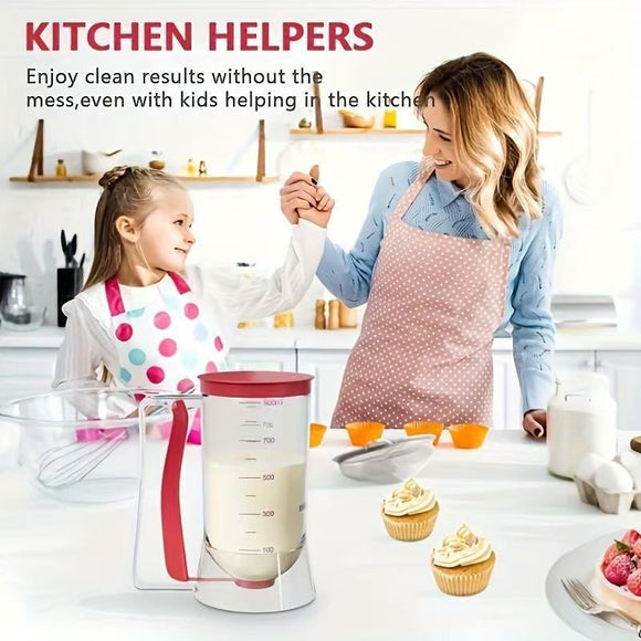 Cake Batter Dispenser Measuring Cup Baking Tool - Purple