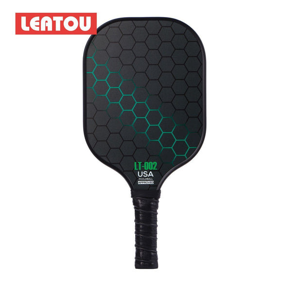 Green Pickleball Set With 2 Paddles-4 Balls And Gray Carrying Bag
