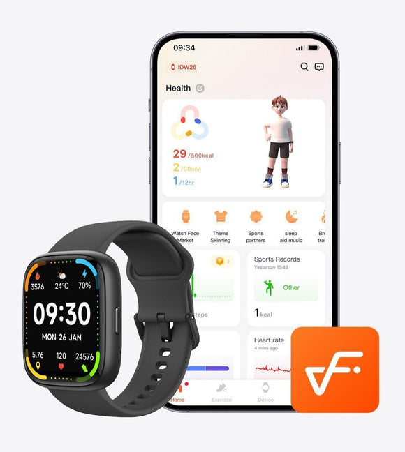 Green Unisex Health Monitoring Smart Watch with Call Function