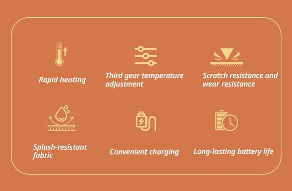 Outdoor Smart Heated Winter Gloves Black