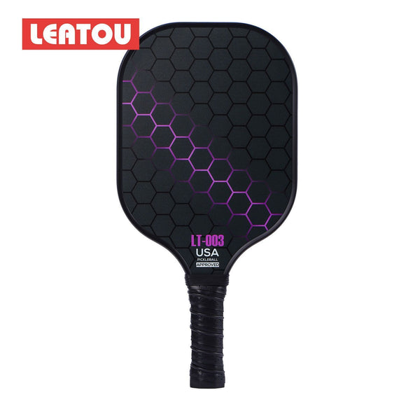 Purple Pickleball Set With 2 Paddles-4 Balls And Gray Carrying Bag