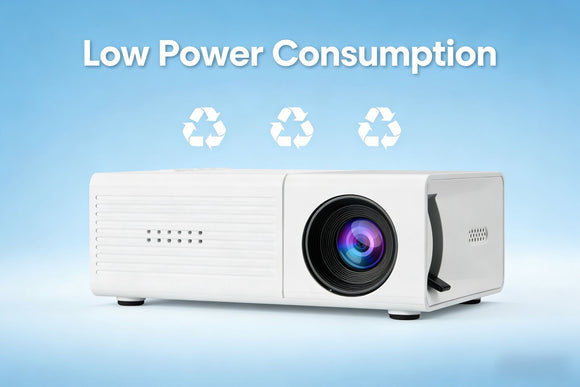 White M3S 1080P Mini Projector AU Plug Includes Manual