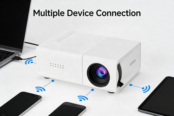 White M3S 1080P Mini Projector USB-Powered Version Includes Manual