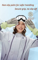 Windproof Water-Repellent Self-Heating Fleece Gloves Light Green-5