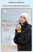 Winter Self-Heating Windproof Touchscreen Gloves-Beige Black-4