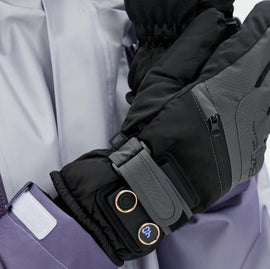 Winter Self-Heating Windproof Touchscreen Gloves-Black Gray