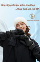 Winter Self-Heating Windproof Touchscreen Gloves-Blue and White-3