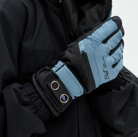 Winter Self-Heating Windproof Touchscreen Gloves-Blue Black