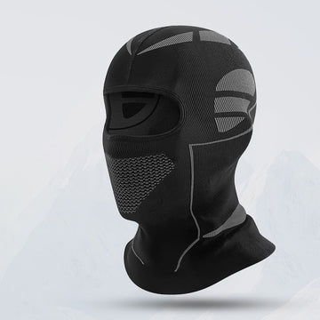 Black and Grey Unisex Windproof Ski Balaclava, Thermal Neck Gaiter & Motorcycle Face Mask