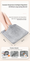 Electric Foot Warmer Mat, Dark Grey Double-Sided Heating Foot Blanket with 6 Temperature Settings and Even Heating-7
