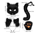 Furry Fox Costume Set for Cosplay - Black-4