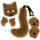 Furry Fox Costume Set for Cosplay - Brown-1