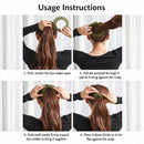 Pink Velvet Bun Cage Clip Fast Hair Updo Tool for Thick Hair Women's Styling Accessory 1pc Party-7