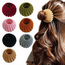 Purple Velvet Bun Sponge Ring Messy Updo Styling Tool for Women Hair Accessory 1pc Spring-3