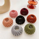 Purple Velvet Bun Sponge Ring Messy Updo Styling Tool for Women Hair Accessory 1pc Spring-4