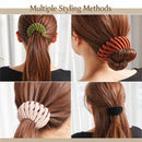 Blue Velvet Spiral Bun Clip Hair Bun Shaper for Lazy High Ponytail Updo Styling Women Hair Tool 1pc Office-6