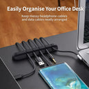 5‑Hole White Desktop Cable Holder 3Pcs Wire Organizer Clamp For Phone Charging Cord, Neat Desk Storage Tool Ideal Holiday Gift For Home Office User-3