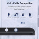 Black 7‑Hole Desktop Wire Organizer 3Pcs Cable Clamp For Phone Charging Data Line, Desk Cord Arrangement Accessory Holiday Surprise Gift-4