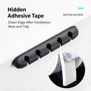 Black 7‑Hole Desktop Wire Organizer 3Pcs Cable Clamp For Phone Charging Data Line, Desk Cord Arrangement Accessory Holiday Surprise Gift-9