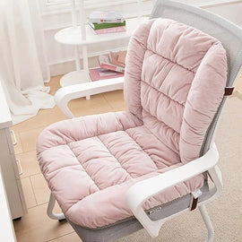 Winter Thick Fleece Seat & Back Cushion Set - 90cm Sofa Office Chair Warmer (PINK)