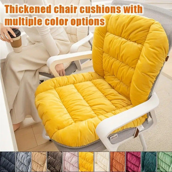Winter Thick Fleece Seat & Back Cushion Set - 90cm Sofa Office Chair Warmer (PINK)