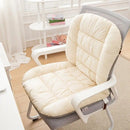 Winter Thick Fleece Seat & Back Cushion Set - 90cm Sofa Office Chair Warmer （dark green）-11