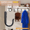 5 Large Size Heavy Duty Wall Hooks, Coat Hooks for Hanging Pans, Backpacks, Coats, Garage Items (Black)-3