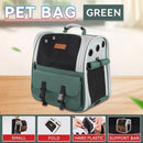 Cat Backpack Carrier - Lightweight, Foldable, Shape-Retaining Travel Bag for Cats and Small Dogs up to 8kg(Dark green)-1