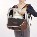 Cat Backpack Carrier - Lightweight, Foldable, Shape-Retaining Travel Bag for Cats and Small Dogs up to 8kg(Dark green)-2