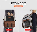 Cat Backpack Carrier - Lightweight, Foldable, Shape-Retaining Travel Bag for Cats and Small Dogs up to 8kg(Dark green)-4