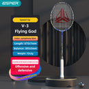 ESPER V3 Badminton Racket 72g Ultra-Light 6U Graphene Carbon All-Around Professional Match Training Durable Stylish Racket（blue)-1