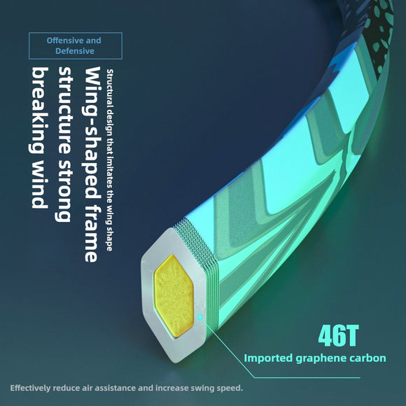 ESPER V4 Badminton Racket 82g Lightweight 4U Full Carbon Fiber All-Around Professional Match Training Durable Stylish Racket(Fluorescent yellow-green)