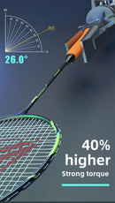 ESPER V4 Badminton Racket 82g Lightweight 4U Full Carbon Fiber All-Around Professional Match Training Durable Stylish Racket(Fluorescent yellow-green)-7