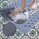 Anti-Slip Massage Shower Mat with Suction Cups Foot Spa Bathroom Mat(GREY)-1
