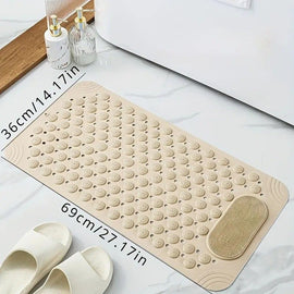 Anti-Slip Massage Shower Mat with Suction Cups Foot Spa Bathroom Mat(BLUE) - 0