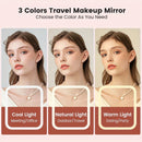 LED Makeup Mirror with Lights, 3 Color Modes Touch Control, Rechargeable Travel Vanity Mirror(BLACK)-8