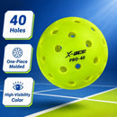 6Pcs X-ACE PRO-40 Outdoor Pickleball Balls, Official 40-Hole Tournament Standard Pickle Balls for Outdoor Hard Court Training & Competition-2