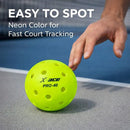 6Pcs X-ACE PRO-40 Outdoor Pickleball Balls, Official 40-Hole Tournament Standard Pickle Balls for Outdoor Hard Court Training & Competition-4