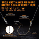 Pre-Tied Catfish Rig System, 23 Inch 55LB Santee Cooper Catfish Float Rig with Adjustable EVA Slip Float and High Carbon Circle Hooks 5/0 6/0 8/0, Ready-to-Fish for River and Bank Fishing( Cigar Float-5/0Hook * 3PCS)-4