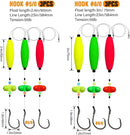 Pre-Tied Catfish Rig System, 23 Inch 55LB Santee Cooper Catfish Float Rig with Adjustable EVA Slip Float and High Carbon Circle Hooks 5/0 6/0 8/0, Ready-to-Fish for River and Bank Fishing( Cigar Float-5/0Hook * 3PCS)-7