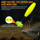 Pre-Tied Catfish Rig System, 23 Inch 55LB Santee Cooper Catfish Float Rig with Adjustable EVA Slip Float and High Carbon Circle Hooks 5/0 6/0 8/0, Ready-to-Fish for River and Bank Fishing(Cigar Float-8/0Hook * 6PCS)-3