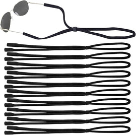 10 Pack Glasses Strap Adjtable Eyeglass Holder Around Neck Universal Glasses Lanyard Eye Glasses String Sunglasses Strap Cord Eyewear Retainer for Men Women Sports Reading (11.8 -23.6in,Balck)