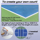 230 Ft Driveway Basketball Tape Outdoor Court Adhesive Marking Lines for Tennis Badminton Parking Floor Pavement Indoor, 2 in Wide (White, PVC) White-5