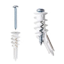 #8 Self Drilling Plastic Drywall Anchors and Screws Kit for Drywall, 25 pcs Wall Anchors & 25 pcs Drywall Screws, No Pre Drill Hole Preparation Required, 75LBS to Hang and Mount Heavy Items-1