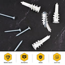 #8 Self Drilling Plastic Drywall Anchors and Screws Kit for Drywall, 25 pcs Wall Anchors & 25 pcs Drywall Screws, No Pre Drill Hole Preparation Required, 75LBS to Hang and Mount Heavy Items-3