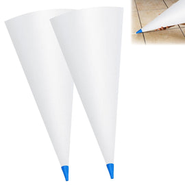 Biaungdo 2 Pack Tile Grout Masonry Mortar Bag, Heavy Duty Piping Bags Grout Sealer Bag, Blue Tip Grouting Tools for Tile Installation