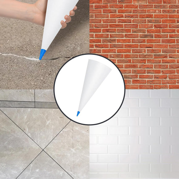 Biaungdo 2 Pack Tile Grout Masonry Mortar Bag, Heavy Duty Piping Bags Grout Sealer Bag, Blue Tip Grouting Tools for Tile Installation